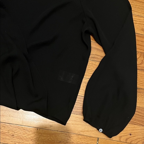 Banana Republic Black V-Neck Wrap Blouse - Picture 6 of 6